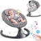 YUMBOT Mecedora Bebe electrica,Hamaca bebé,Silla Mecedora Bebe,Balanceo Automatico para bebés 0-10kg,Tejido Transpirable Suave Baby Swing,5 Velocidades(Gris Oscuro)