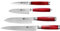 GRÄWE 4-teiliges Damastmesser-Set Pakkawood, Profi Küchenmesser: Allzweckmesser, Santokumesser, Chefmesser & Filetiermesser, Scharfe Klingen, 66-Lagen Damaststahl, ergonomische Griffe, Geschenkbox