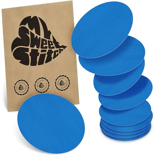 MySweetStitch 10 Fixierpflaster für CGM-Sensoren rund Blue | Hilft gegen vorzeitiges Ablösen, wasserfest und schnell trocknend, hautfreundlich, bis zu 15 Tage Halt