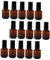 WRITWAA Lot De 15 Flacons Vides Pour Vernis À Ongles Gel Flacons Vides Pour Produits Cosmétiques Vernis À Ongles En Vrac Petits Pots Pour Mélanger Les Cuticules Brosse UV Verre