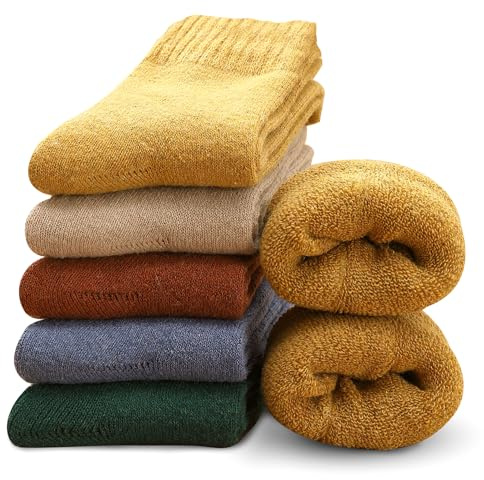 MOSOTECH Chaussettes Chaudes Femme Hiver, Thermiques Chaussettes/lot de 5