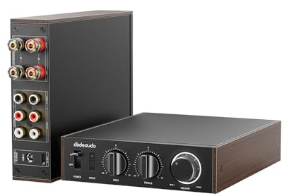JadeAudio Amplificador de escritorio HiFi Bluetooth LDAC de nivel 1, 2×300 W Amplificador Clase D, entrada USB/coaxial, salida de subwoofer, amplificador estéreo para cine en casa/ordenador/altavoces