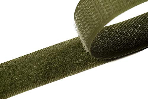 Klettband zum Nähen olivgrün (34), 4 Meter, 20mm breit Flausch & Haken
