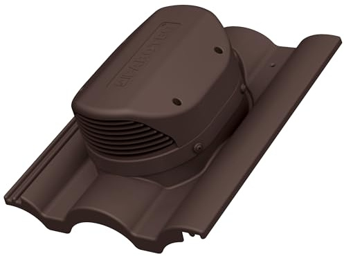 Parotec Flachlüfter für Braas - Taunus – Dachlüfter – RAL 8017 Braun | Entlüfter Lüftungsziegel – effektive Feuchtigkeitsableitung, UV-beständig