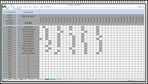 SEK Finanzverwaltung im Verein Vereinsbuchhaltung Software für Kassierer oder Vorstand Mitgliederverwaltung Vereinssoftware Excel App für Vereinsbilanzen.