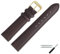 MARBURGER Uhrenarmband 18mm Leder Braun Gold Rind Prägung - Montage Set 5301831000220