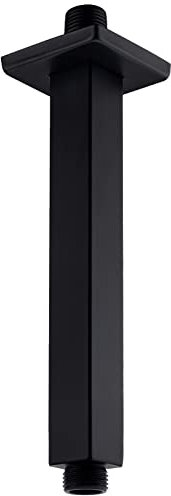 Anpean Braccio e flangia per doccia a soffitto quadrato da 8 pollici, nero opaco