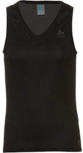 Odlo Damen Active F-dry Light Funktionsunterwäsche Tanktop, Schwarz, XL EU