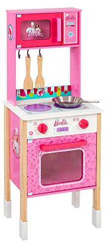 Theo Klein 7319 Cocina Epic Chef Barbie I Moderna cocina de madera con placa de cocina, horno y microondas I Incluye accesorios I Para niños a partir de 3 años