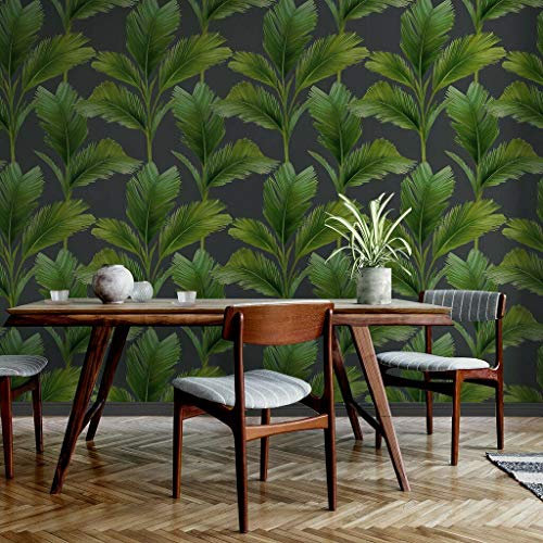 Belgravia Wallpaper Kailani Charcoal Green 59115 Full Roll