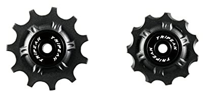TRiPEAK 11T SRAM/Shimano Keramik Hybrid Lager Stützrad Riemenscheibe Set für SRAM 10/11Speed Road/MTB, Shimano 10/11 Gang Road/MTB Cyclocross Kies Schaltwerk