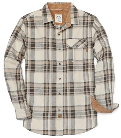 Dubinik® Chemise Flanelle Homme Chemise Homme Manches Longues Chemise A Carreaux Hommes Casual Chaude Regular Fit