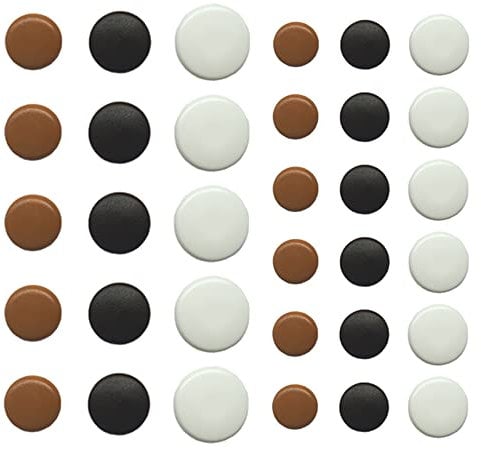 Abdeckkappen für Kreuzschlitz PZ - Zierkappe Blindkappe Pozidriv (PZ 3 x 13mm, weiß (RAL 9010), 25)