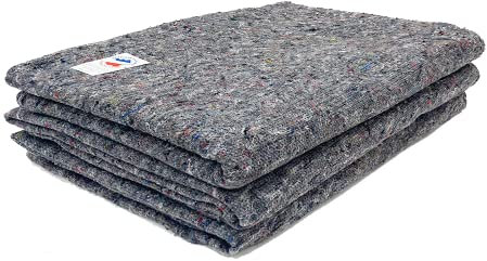 LNT France - Lot de 3 Couvertures XXL Pour Déménagement - Protection Meubles- Transport et Stockage - 180 x 220 cm - 330 g/m2 Couverture 100% Textile Recyclé