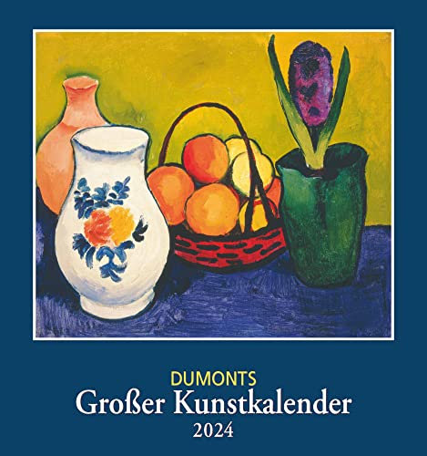 DUMONT Dumonts Großer Kunstkalender 2024, im Format 50 x 70 cm, Monatskalender, Kunstkalender mit Illustrationen aus unterschiedlichen Kunststilen