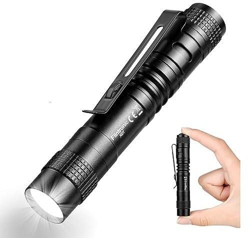 Flintronic LED Mini Taschenlampe - 200 Lumens Pen Light, Wasserdicht Stift Licht für Camping/Wandern/Haushalt, 1*AAA-Batterien (Nicht Enthalten)