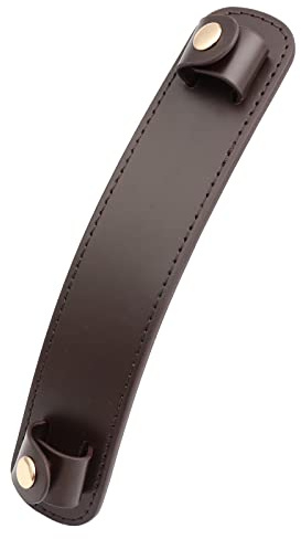 COLSEEY Schulterriemen aus Leder für Neverfull, rutschfestes Dekompressions-Schulterpolster für Einkaufstasche, Tragetasche, Designer-Tasche, glänzend dunkelbraun