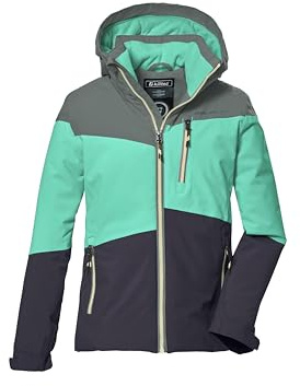 Killtec Mädchen Kow 170 Grls Jckt Funktionsjacke mit Kapuze und Schneefang/Outdoorjacke ist wasserdicht