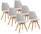 BOLLI Chaises de Salle à Manger Scandinave Lot de 6, Chaise de Cuisine, Idéal pour Salle à Manger, Salon, Chambre à Coucher (Tulipe, Blanc), 48.5cm x 42cm x 81cm