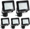 Lospitch 5x50W LED Strahler Außen, 4250LM LED Fluter 6000K Kaltweiß Superhell Außenstrahler, IP66 Wasserdicht Sicherheitslampe LED Scheinwerfer für Garten Innenhöfe (kein Stecker)