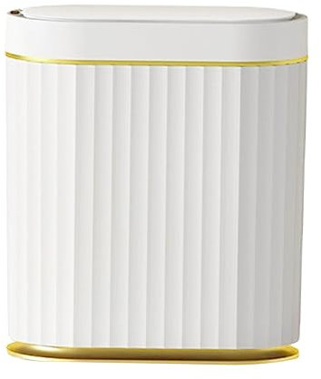 Gralara Papelera electrónica, papelera de inducción inteligente, papelera estrecha, papelera sin contacto, papelera, 9L áureo