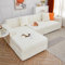 Sofa überzug L Form Wasserdicht,2 Stück Couch überzug Ecksofa L Form Rechts Links, Jacquard Chaiselongue Sofa Schonbezug ,Sofabezug Sofahusse Couchbezug für Sektionssofa (White 1, ChaiseLongue+4seats)