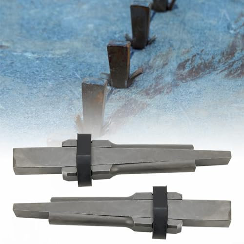 Juego de 2 cinceles de mampostería de 23 mm, cuñas de piedra de metal, piedra de hormigón, divisor de piedra de hormigón, granito, piedra, herramientas manuales para mármol de granito de roca
