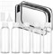 60ML Travel Bottles for Toiletries, 5pcs Clear Plastic Travel Bottle with Screw Lids, Leak Proof Refillable Liquid Containers, Air Travel Size Bottle with Bag, Labels for Cosmetics, Shampoos, Soap