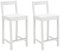 Amazon Basics Küchenhocker aus Holz, Barhocker mit Rückenlehne, Esszimmerstuhl, einfache Montage, modern, 2 Stück, 88 cm hoch, Weiß