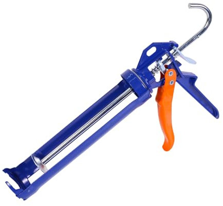 WADFOW Caulking Gun, No Drip Caulk Gun,9 Drip Free Adjustable Hand Caulking Gun with Comfort Grip and 360° Rotary Design, Smooth Round Rod for 10oz Caulk Tubes,WCG4109D, Blue