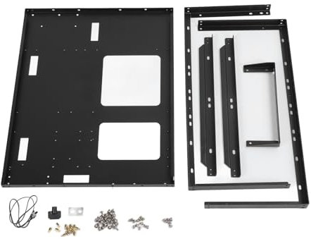 DIY-Gaming-Computergehäuse, Offenes ATX-Motherboard-Rack für EATX ATX MATX ITX-Motherboards, Offenes ATX-Gehäusegehäuse, Unterstützt 4 Festplattenschächte, Grafikkarten in Voller