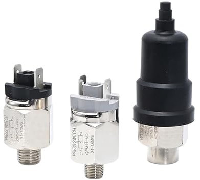QPM11-NC QPM11-NO 1/4 1/8 Druckschalter Gewinde Außengewinde Düse Mikrodruck Membran Einstellbare Hydraulikschalter (Color: QPM11-NO-01 wy)