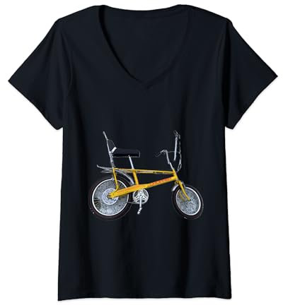 Womens Fizzy Lemon Raleigh Chopper Bike Retro bike MK2 1970s V-Neck T-Shirt