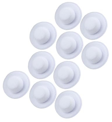 10 kleine Hüte zum Basteln, Haarspangen, handgefertigte Kits zum Basteln, Stirnbänder, Applikationen, Nähprojekte, Haarspangen, Haarnadeln