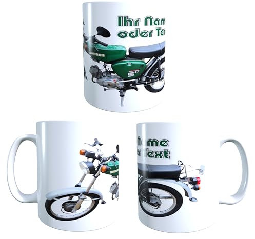 Generisch (18.29) Kaffeetasse Kaffeebecher Kaffeepott Moped DDR Simson S51 - auch personalisiert