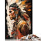 für Erwachsene 1000-teiliges Puzzle Indianer-Krieger-Puzzles Papppuzzles Lernspielzeug 38x26cm