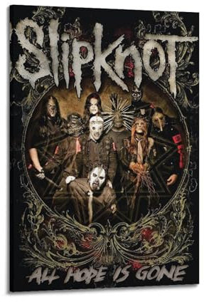 CHEZLIEND Slipknot All Hope Is GoneCreativity Into Simple Design Leinwandmalerei Animationsfilm Leinwand Poster Jugenddeko Home Ästhetik Poster 60 x 90 cm Rahmenstil 27