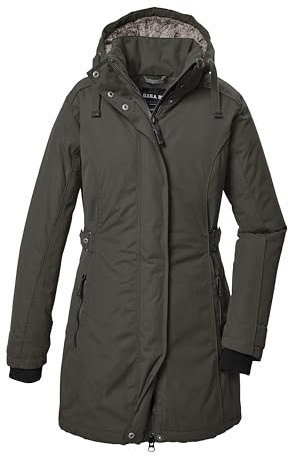 G.I.G.A. DX Damen Funktionsparka/Parka wasserdicht mit abzippbarer Kapuze GW 70 WMN PRK, dunkel olivgrün, 34, 41863-000