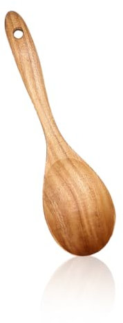 Cucchiaio da Cucina in Legno, Kitchen Craft, Mestoli Legno 26 cm Di Lunghezza, 100% legno di Acacia, Cucchiaio da Cucina per Mescolare, Lunga Durata per Cucina, Arrosto, e Risotto