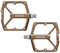 SHREDR. Shine Pedale für MTB | Hochwertige Flatpedals fürs Mountainbike | Mit Reflektoren (StVZO konform). (Bronze, XL)