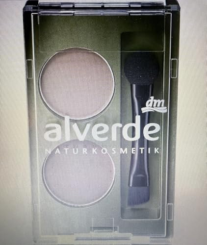 alverde NATURKOSMETIK Augenbrauenpuder Duo 02 Medium, 1,6 g