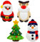 Weihnachtsspielzeuge, Weihnachten 4pcs/ Set Stress Bälle mit dem Weihnachtsmann Snowman Elch Xmas Tree süß für Kinder und Erwachsene