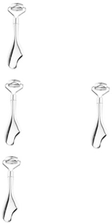VALICLUD 4 Pièces Rouleau De Massage Rouleau Massage Visage Masseur Visage Rouleau En Métal Soin De La Peau Du Rouleau Pour Le Visage Silver Acier Inoxydable