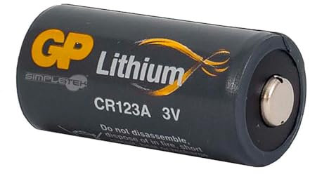 SIMPLETEK - Batterie au lithium non rechargeable CR123A 3V 1500 mAh Photo Flash Torches