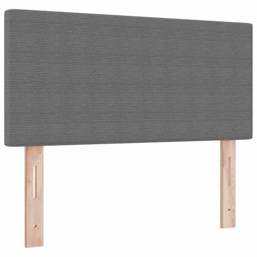 vidaXL LED Kopfteil mit LED -Streifenleuchten Hellgrau 100 cm Stoff, Verstellbares Kopfteil, Moderne Schlafzimmeraccessoires, Stimmungslicht, anpassbares gepolstertes Bett, Urbane Deko-Ideen