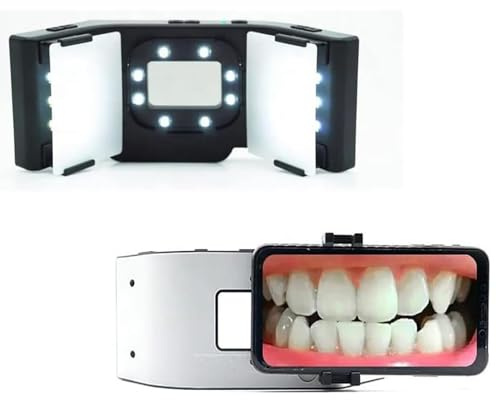 Wsexyy Mobile Dental Photography Light, Dental Photography Light, Dental Filling Light Photography Kit avec Support, 6000-6500K Conception d'ajustement Indépendant De La Luminosité De La Lumière