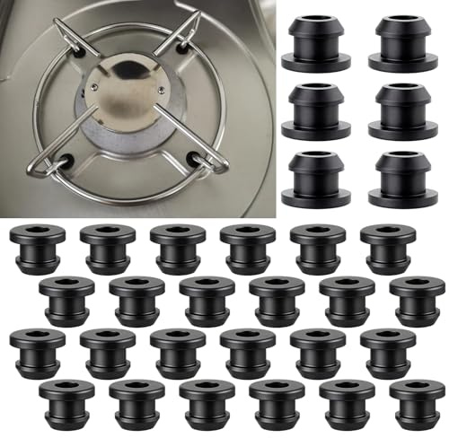 BRITIVIVE Wohnmobil Gasherd Topfträgergummis 30 Stück Rostgummifüe Gummitüllen Rostgummifüße 5mm Stäben Kompatibel mit Dometic, Smev und Thetford Zubehör für Wohnmobil-Kochfeld