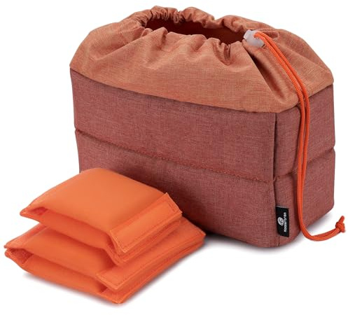 Koolertron Padded DSLR Camera Insert Shockproof Camera Bag Insert Camera Partition Protective Bag Compatible with Sony Nikon DSLR Shot Or Flash Light