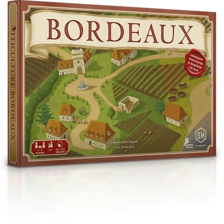 Stonemaier Games: Weinbau: Bordeaux-Erweiterung von Jamey Stegmaier | Ein neues Brett mit aktualisierter Grafik, Layout und neuem Mechanismus, Hinzufügen zum Weinbau, 1–6 Spieler, 90 Minuten