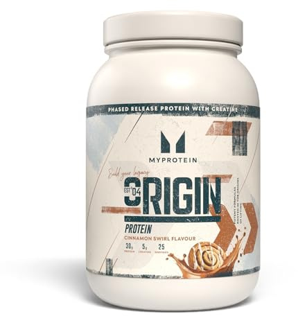 Myprotein Origin Protein mit Kreatin 1.2kg – Zimteschnecke - Hochwertige Proteinpulver für Muskelaufbau & Regeneration, 30 g Protein & 5 g Kreatin pro Portion – 25 Portionen